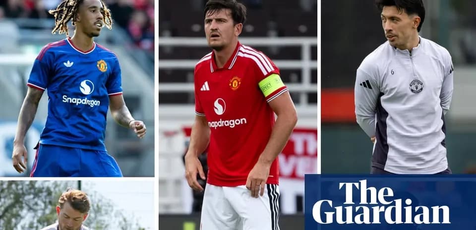 Jugadores de Manchester United en entrenamiento y partido