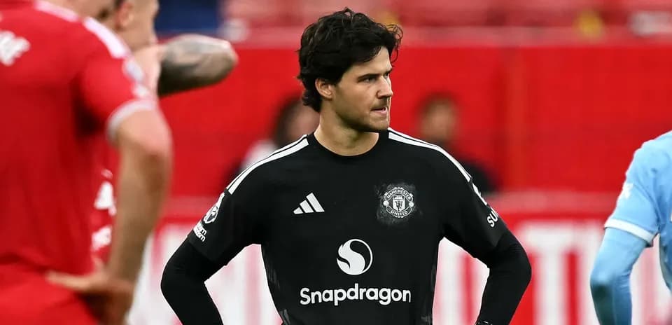 Portero de Manchester United en el campo durante el partido