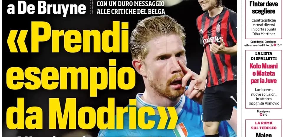 Kevin De Bruyne and Luka Modric featured in newspaper