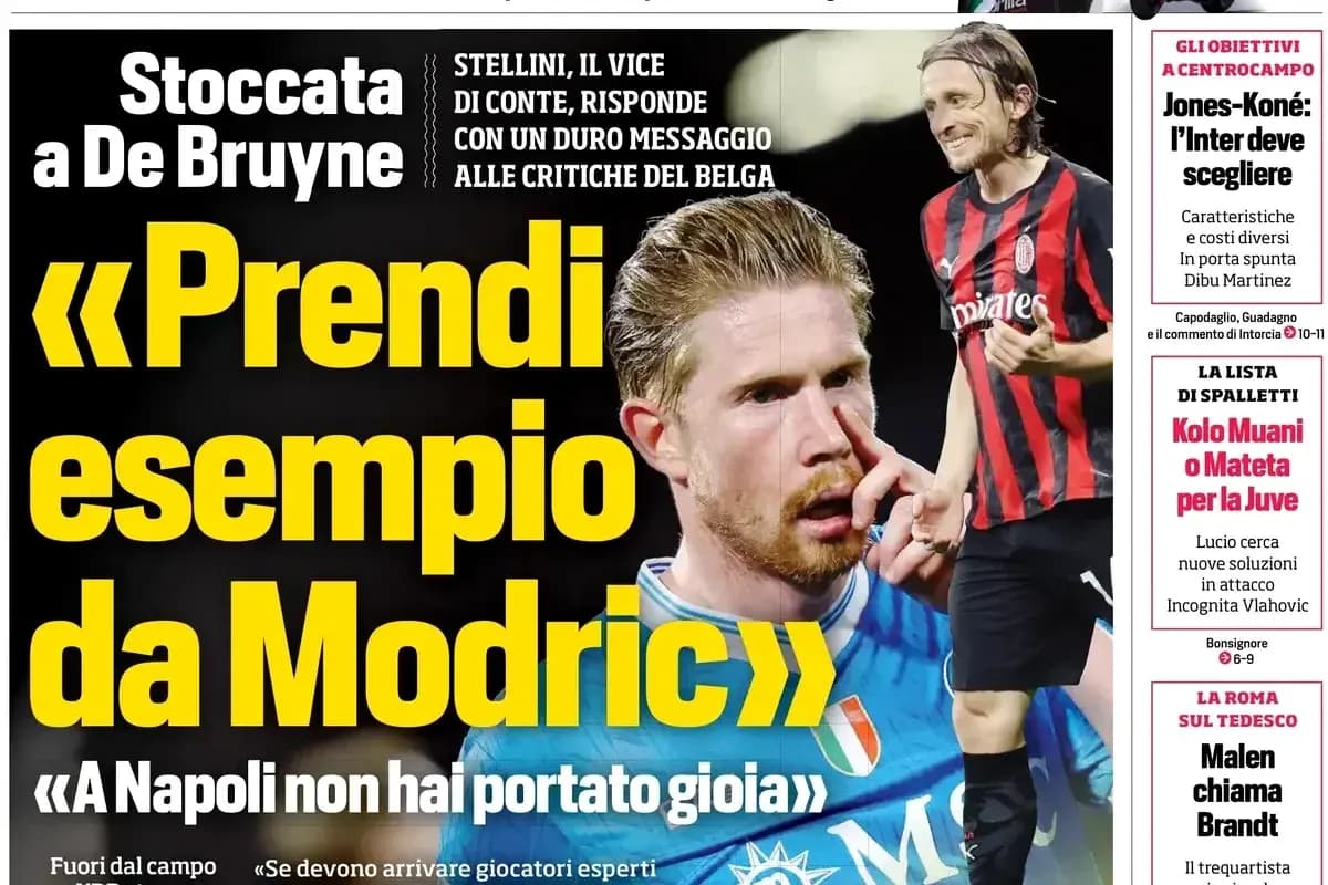 Kevin De Bruyne and Luka Modric featured in newspaper
