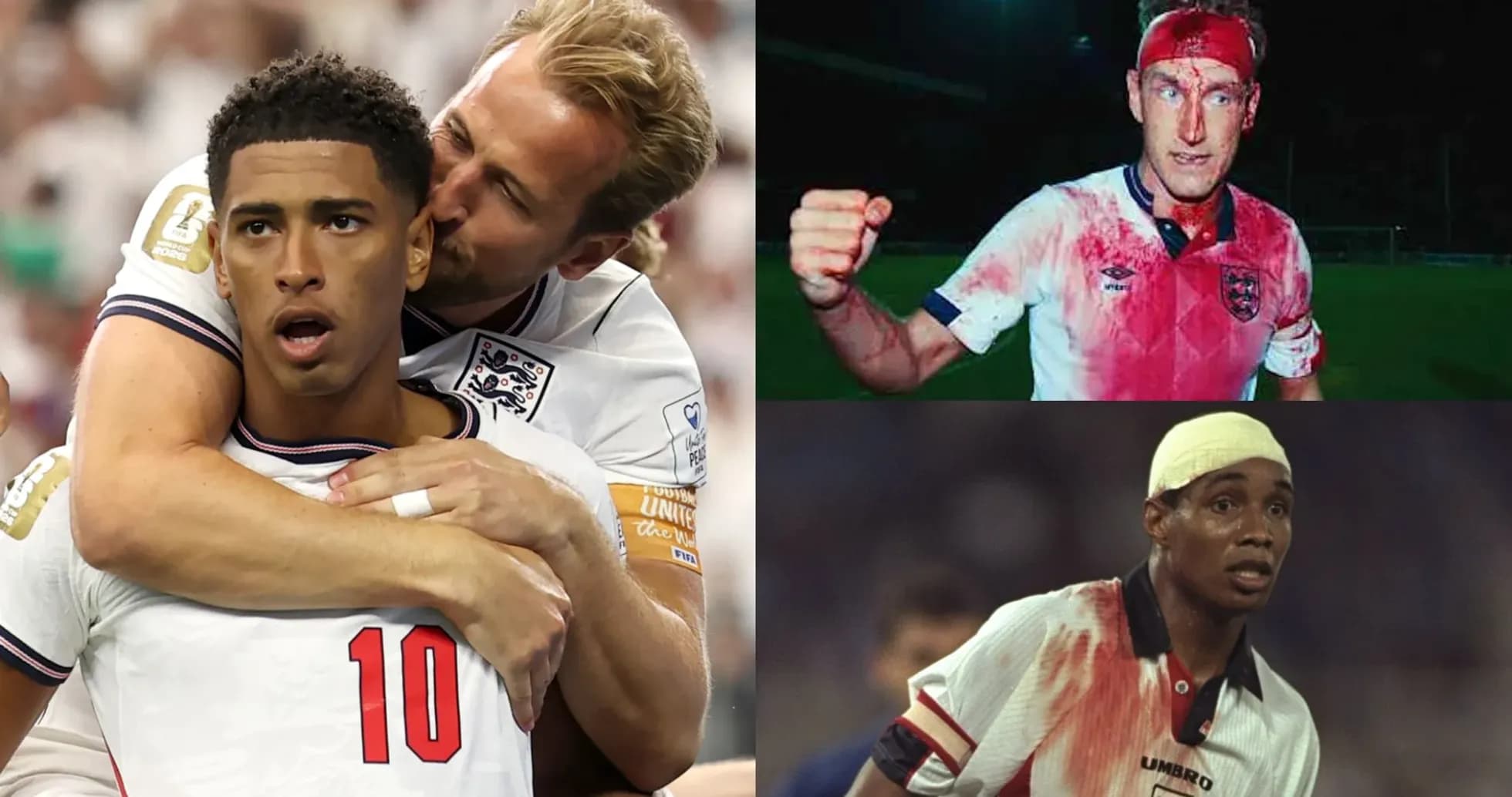 Jugadores de Inglaterra en momentos destacados del fútbol