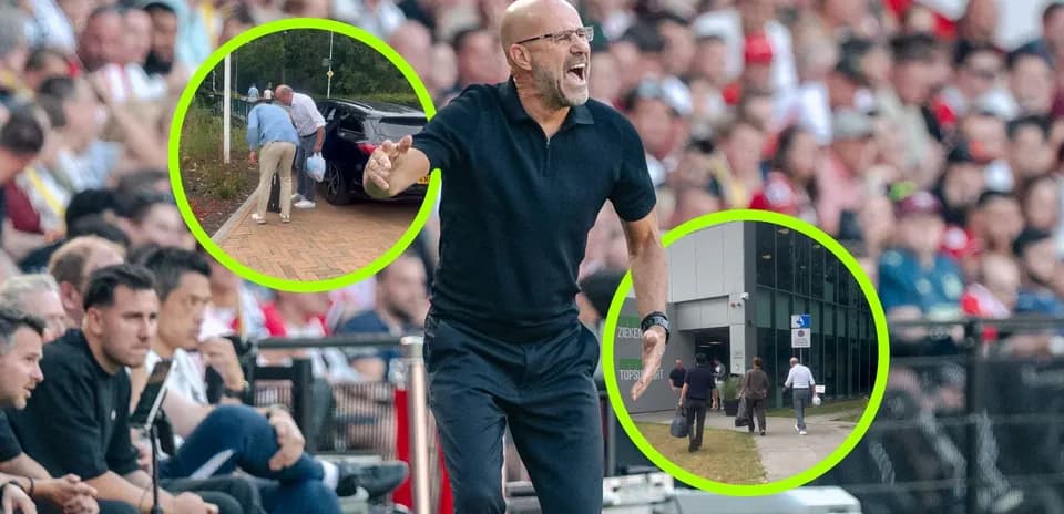 Entrenador dirigiendo desde la línea de banda