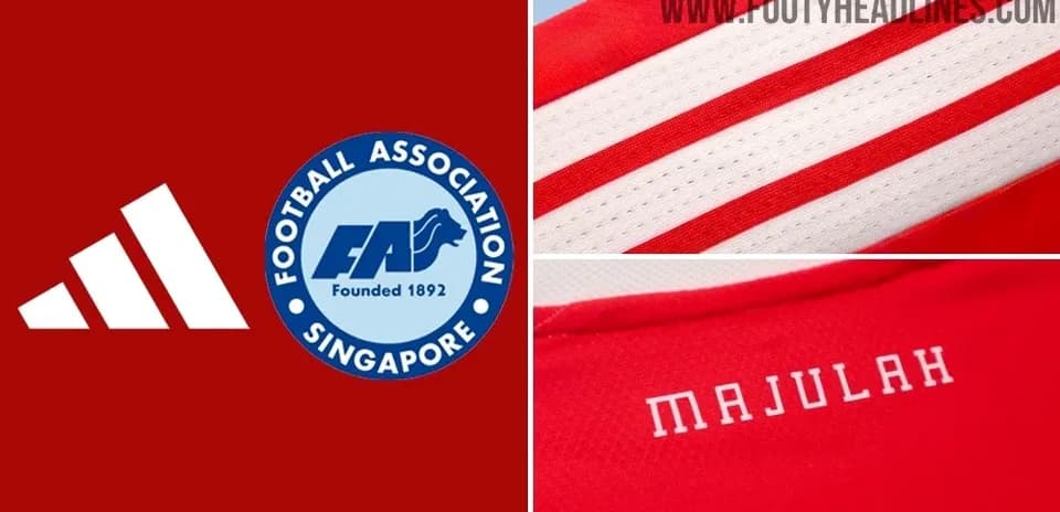 Logos de Adidas y Asociación de Fútbol de Singapur