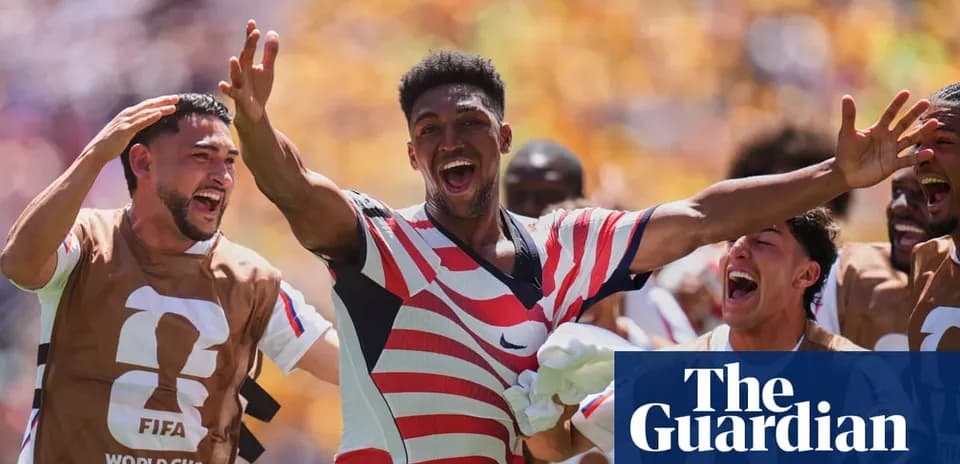 Jugadores celebrando un gol en el Mundial