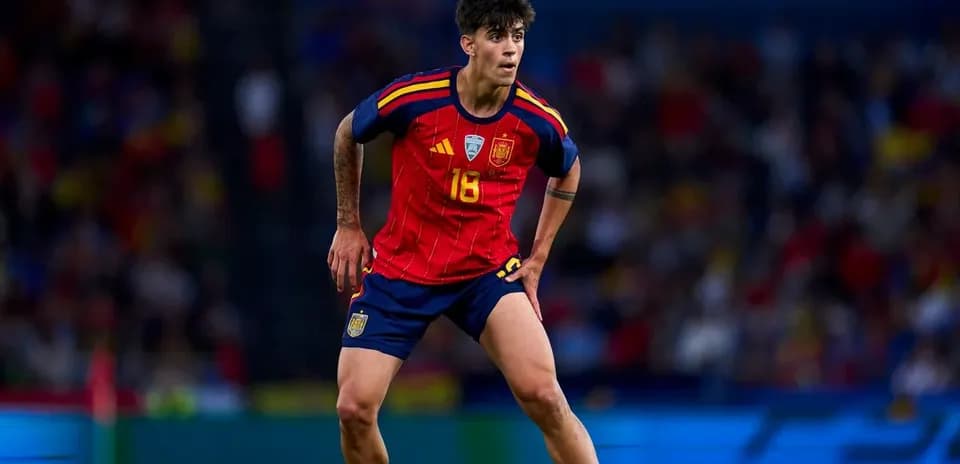 Jugador español en acción durante un partido