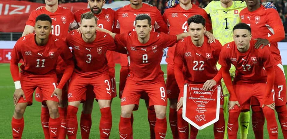 Equipo de fútbol de Suiza en formación