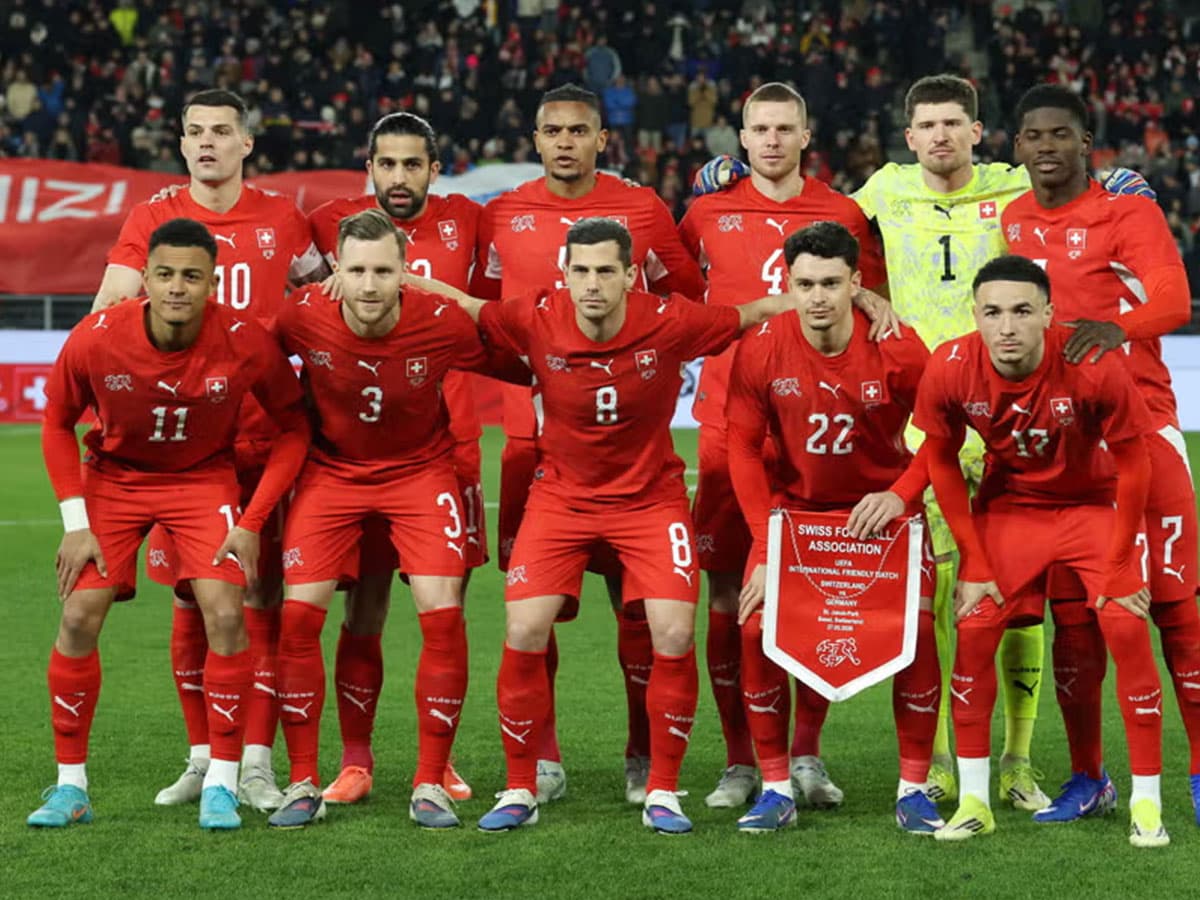 Equipo de fútbol de Suiza en formación