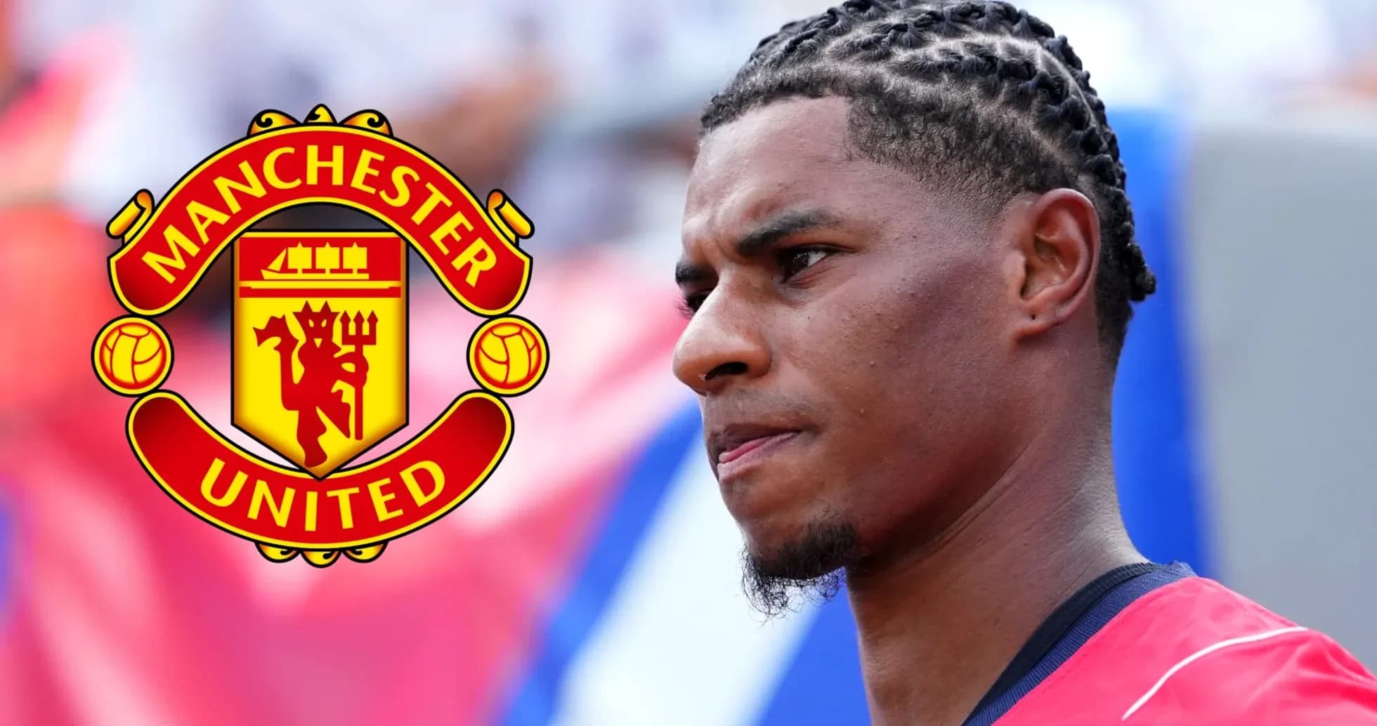 Jugador de Manchester United en primer plano