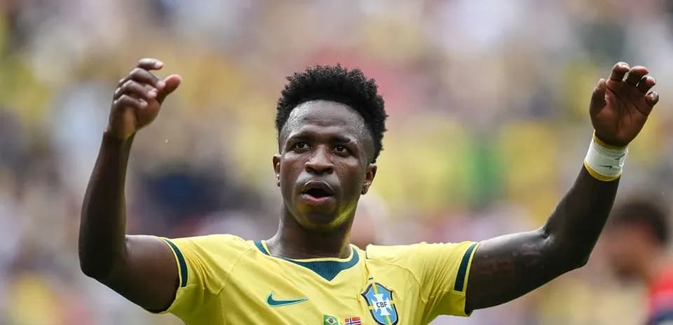 Jugador brasileño celebrando durante un partido