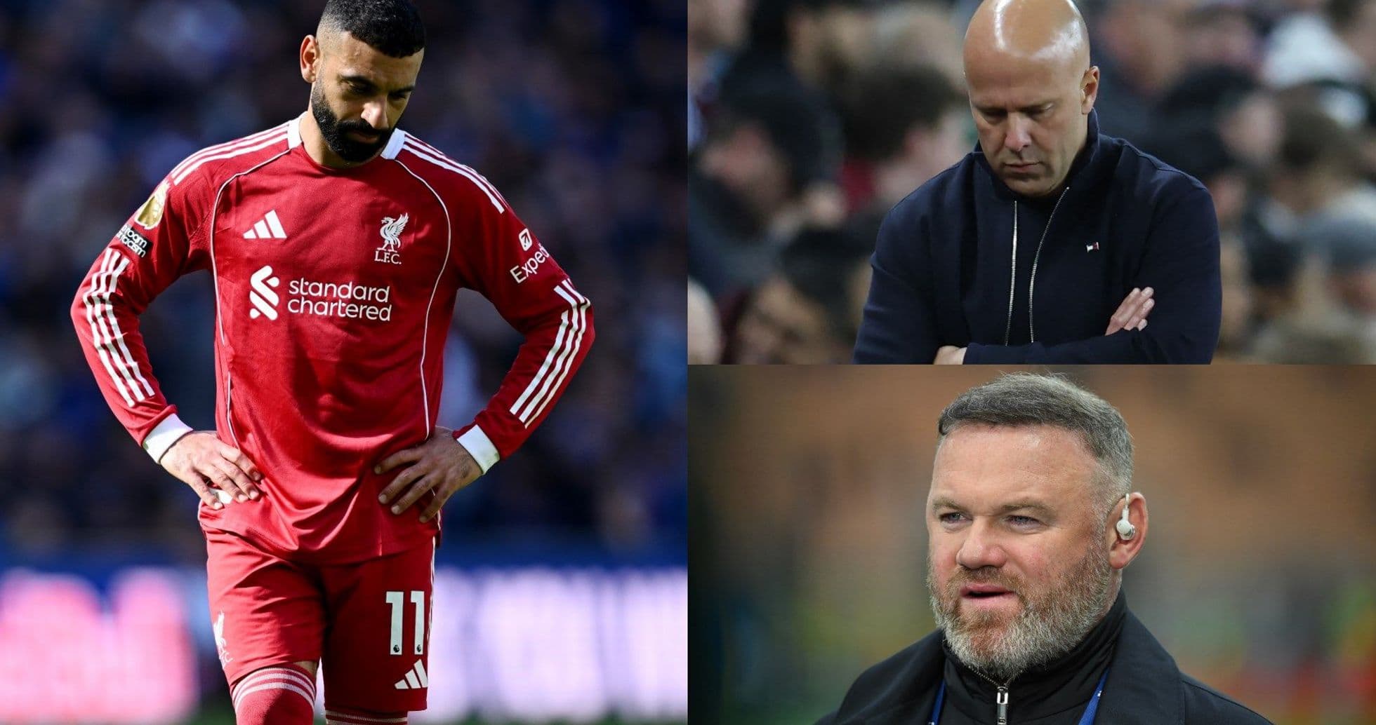 Jugador de Liverpool y entrenadores en diferentes momentos