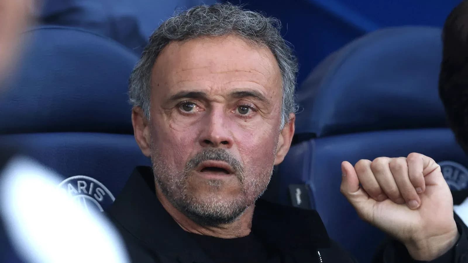 Entrenador en el banquillo durante un partido