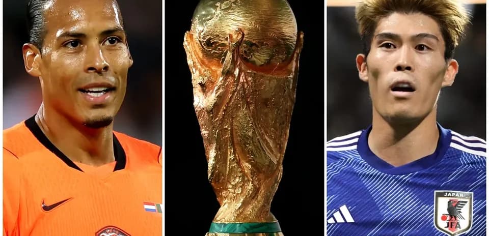 Jugadores de Países Bajos y Japón con trofeo