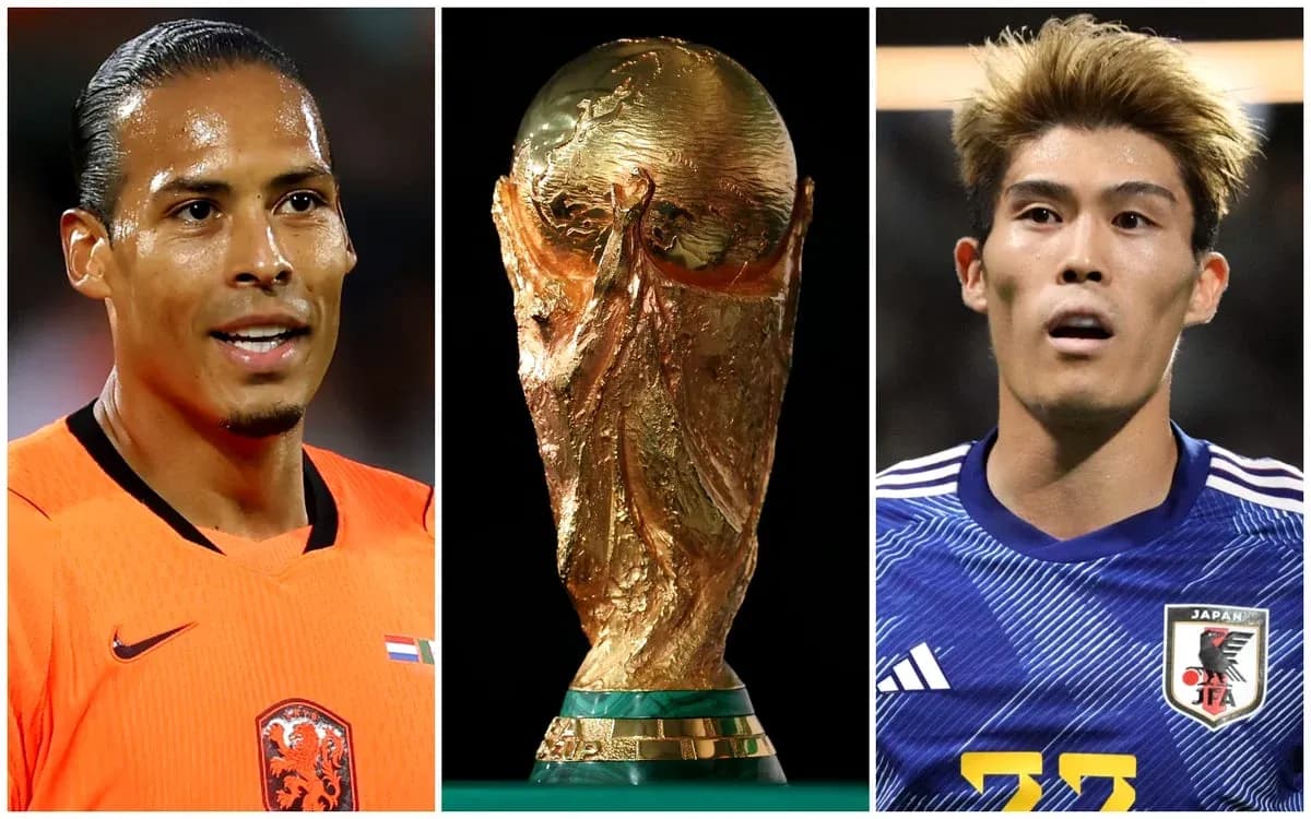 Jugadores de Países Bajos y Japón con trofeo