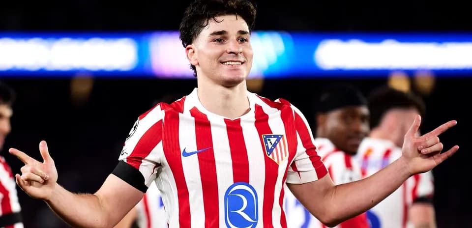 Jugador de Atlético de Madrid celebrando un gol