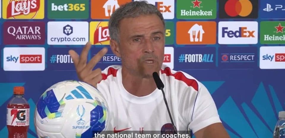 Luis Enrique se muestra orgulloso del fútbol español antes de la Supercopa