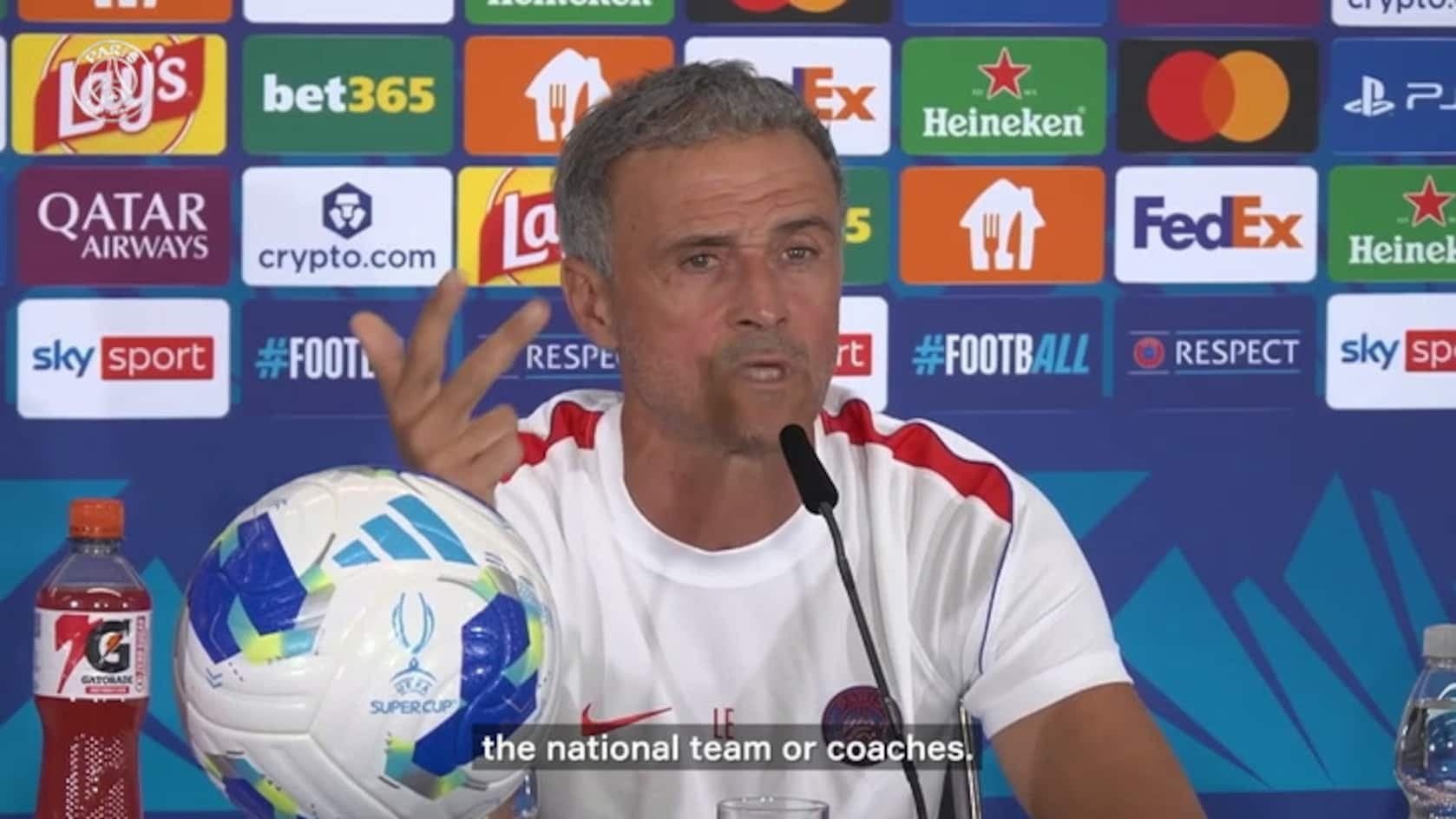 Luis Enrique se muestra orgulloso del fútbol español antes de la Supercopa