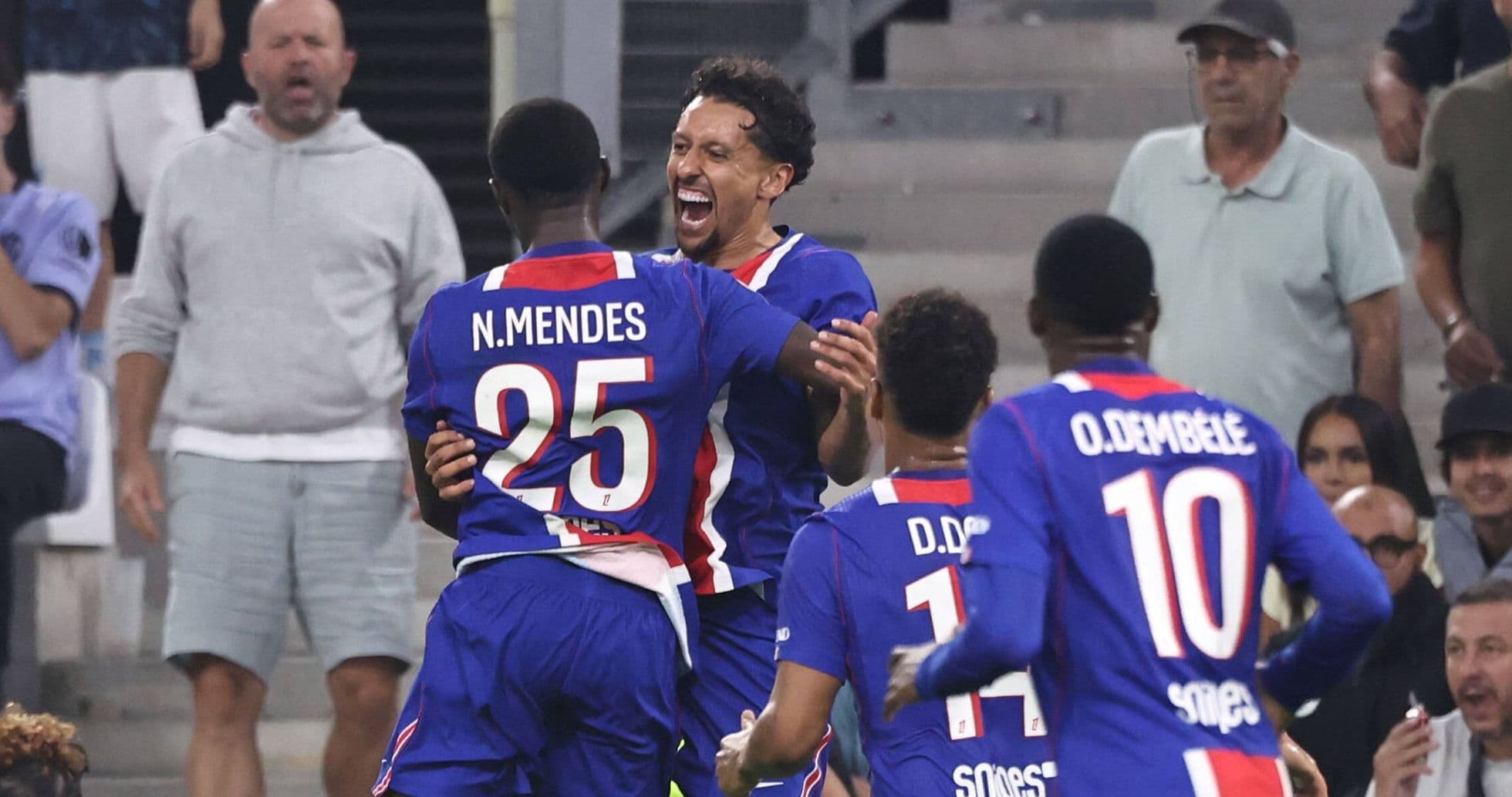 Marquinhos lidera a Paris Saint-Germain en victoria sobre Marseille con diez jugadores