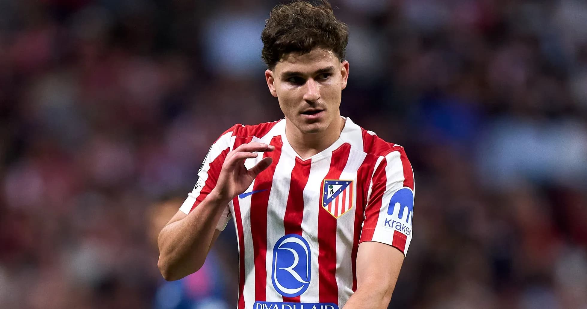 Jugador de Atlético de Madrid durante un partido Jugador de Atlético de Madrid durante un partido
