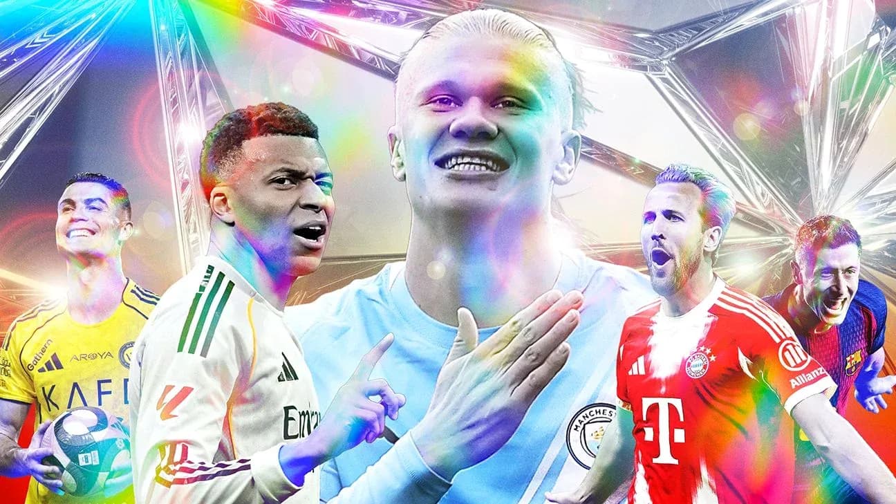 Jugadores de fútbol destacados en fondo colorido Jugadores de fútbol destacados en fondo colorido