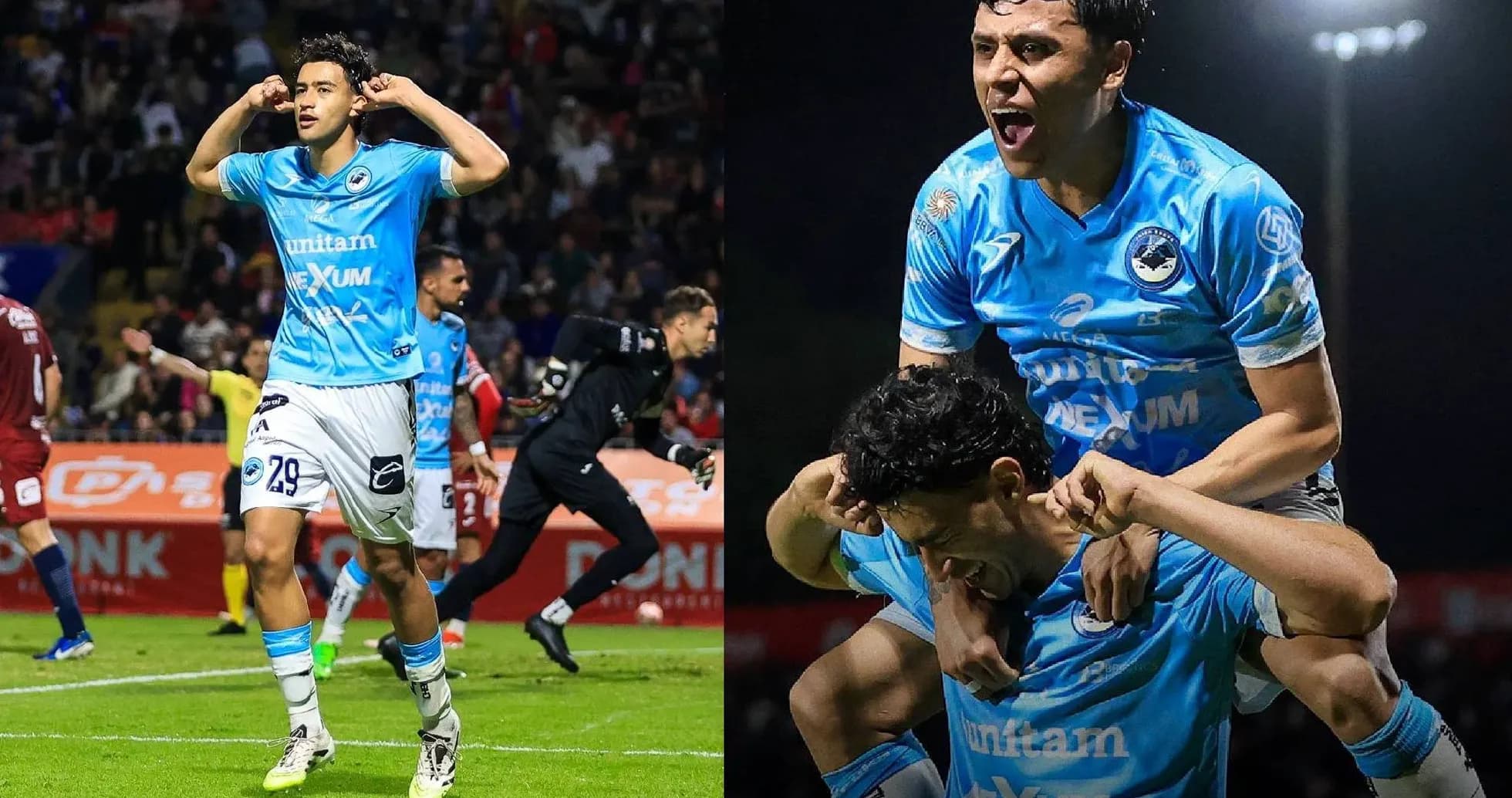 Jugadores de Tampico Madero celebrando un gol Jugadores de Tampico Madero celebrando un gol