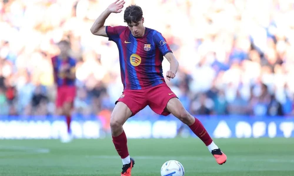 Jugador del FC Barcelona en acción durante el partido Jugador del FC Barcelona en acción durante el partido