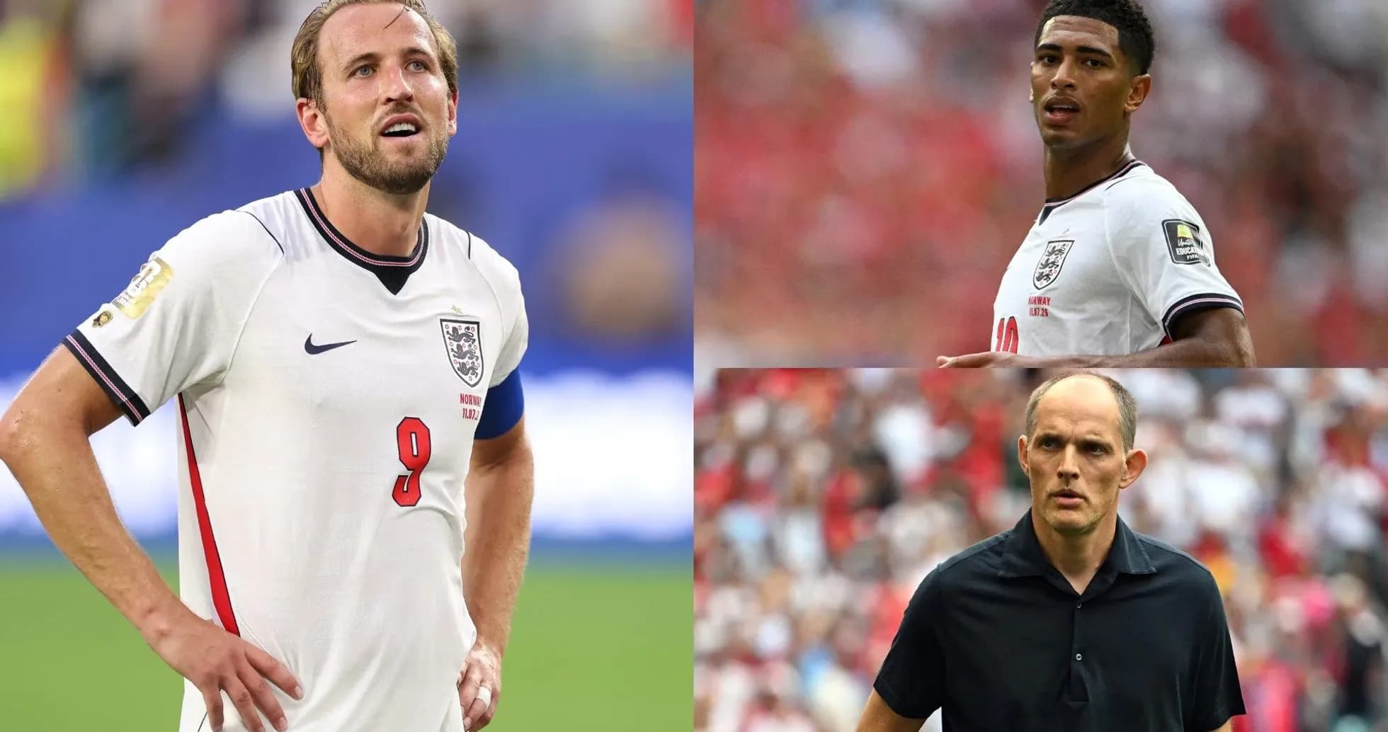 Jugadores de Inglaterra y entrenador en partido Jugadores de Inglaterra y entrenador en partido