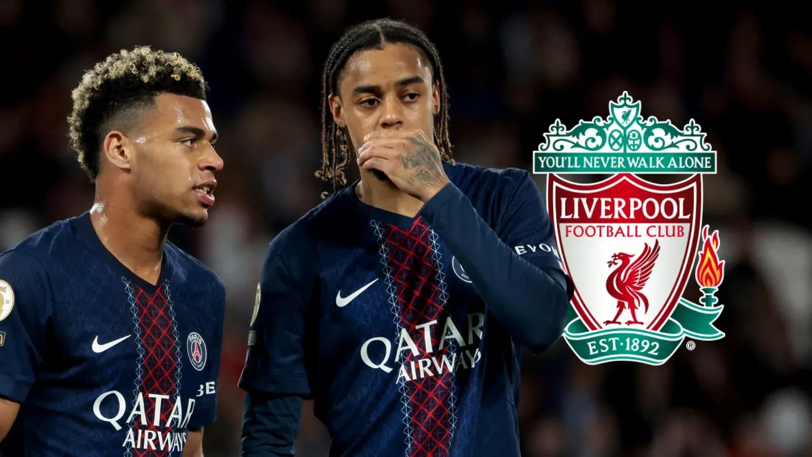 Jugadores de PSG en el campo durante el partido Jugadores de PSG en el campo durante el partido