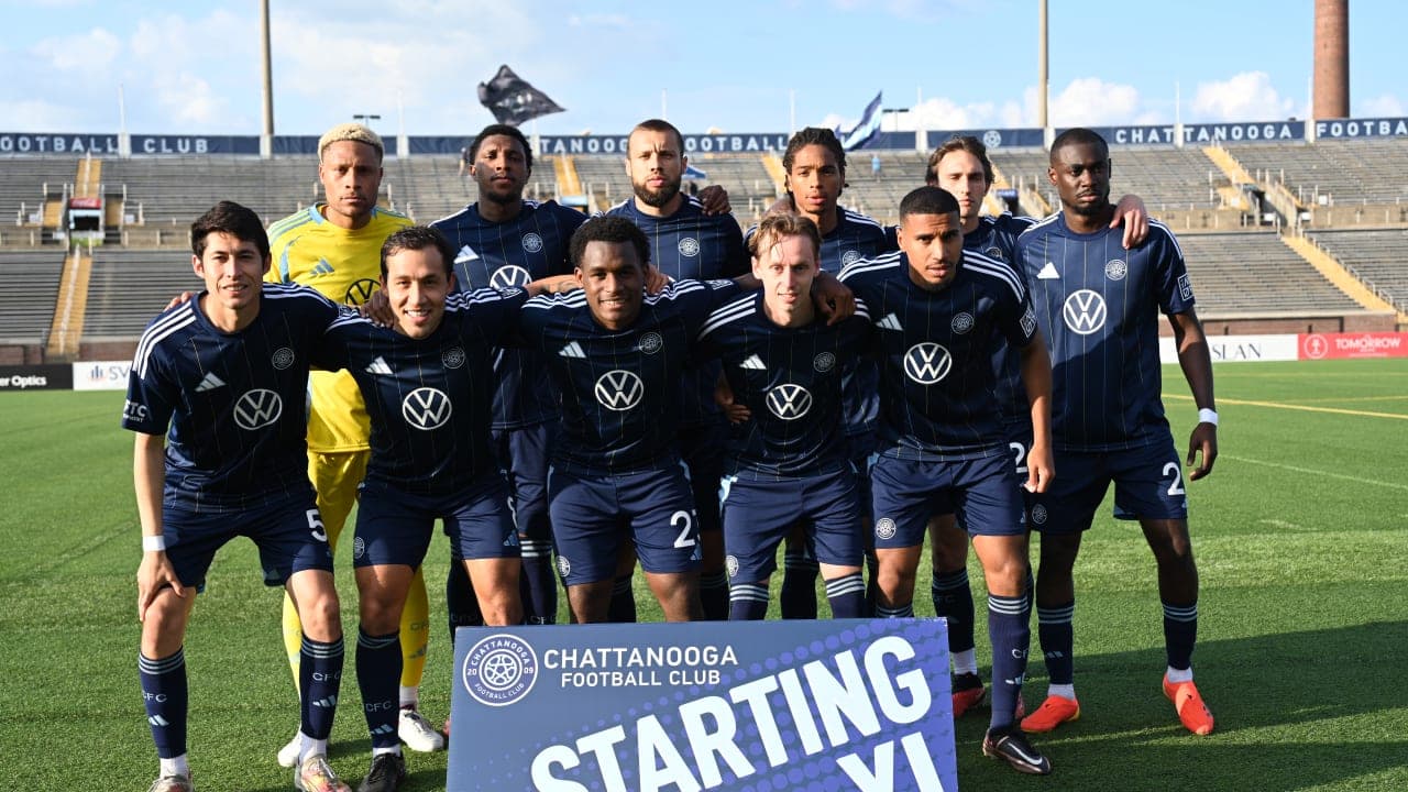 Jugadores de Chattanooga Football Club en el campo Jugadores de Chattanooga Football Club en el campo