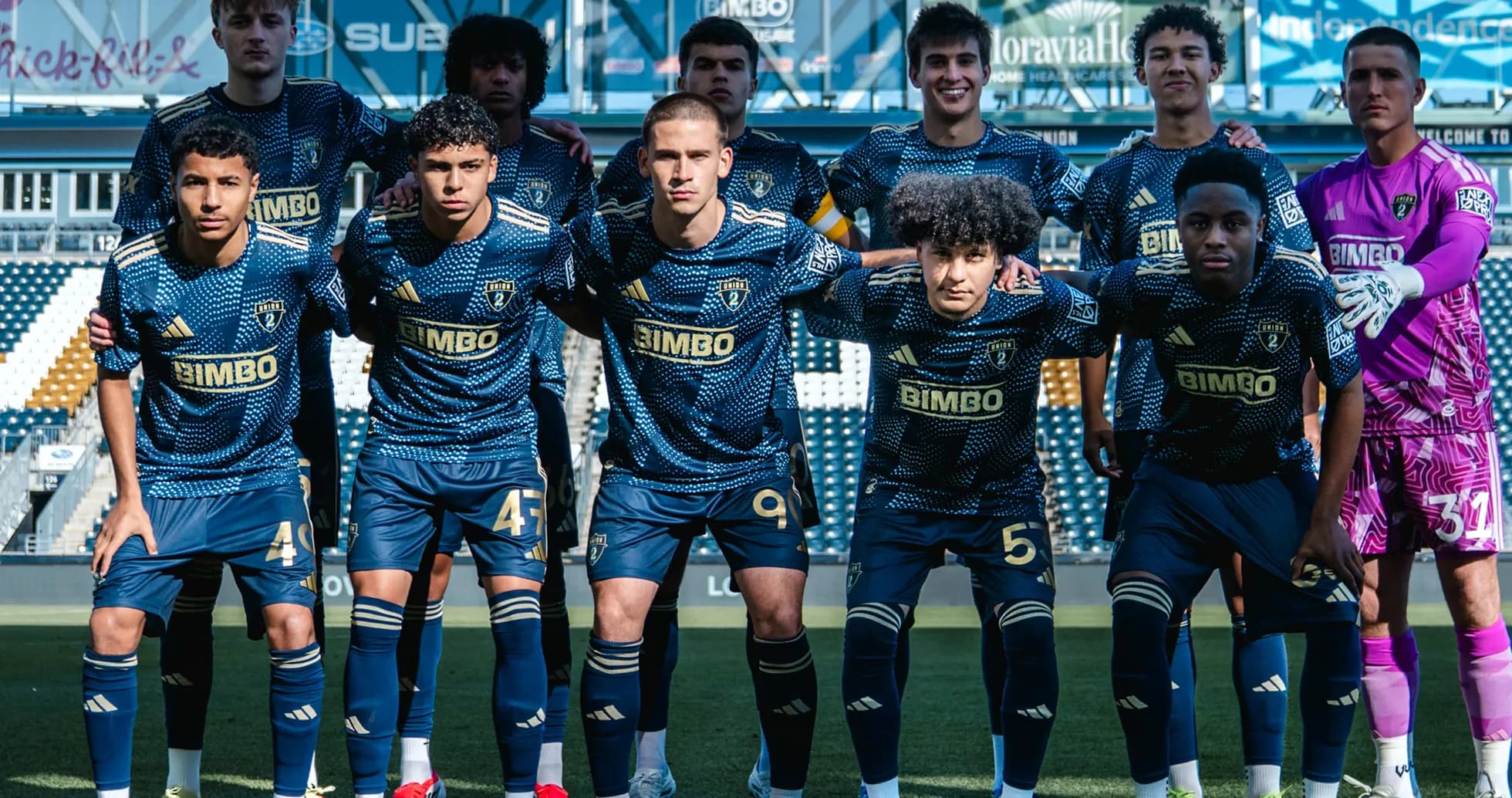 Equipo de Philadelphia Union II posando para la foto Equipo de Philadelphia Union II posando para la foto