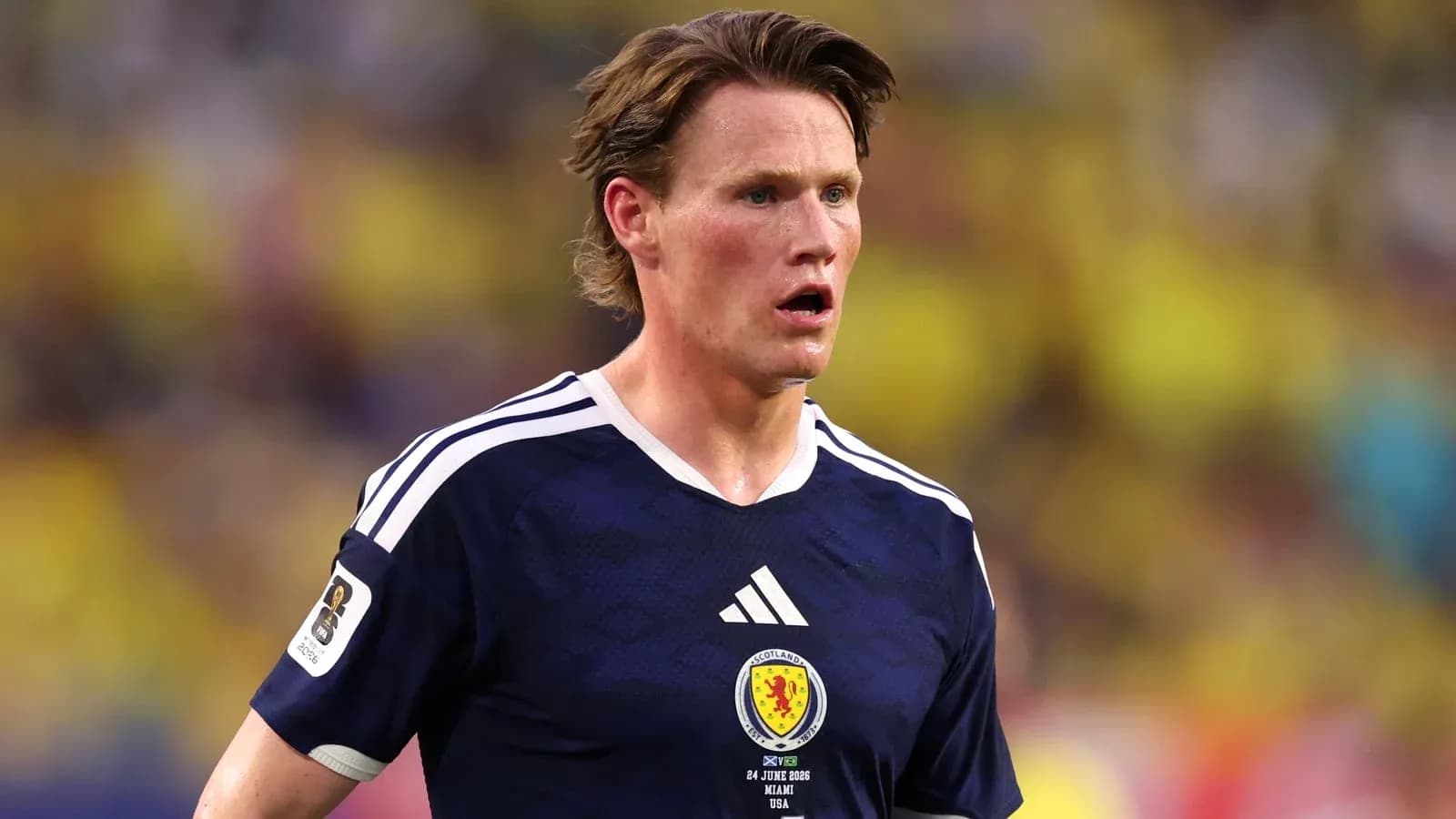Jugador de Escocia en acción durante un partido Jugador de Escocia en acción durante un partido