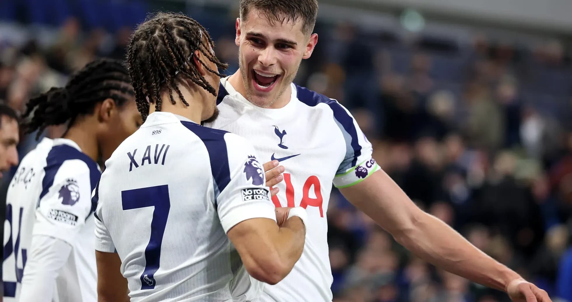Jugadores del Tottenham celebrando un gol Jugadores del Tottenham celebrando un gol