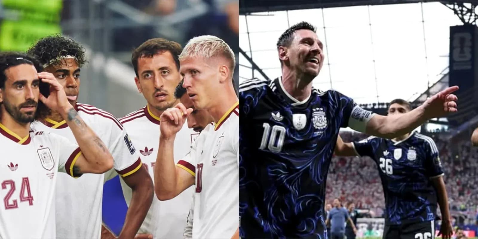 Jugadores de España y Argentina en el partido Jugadores de España y Argentina en el partido