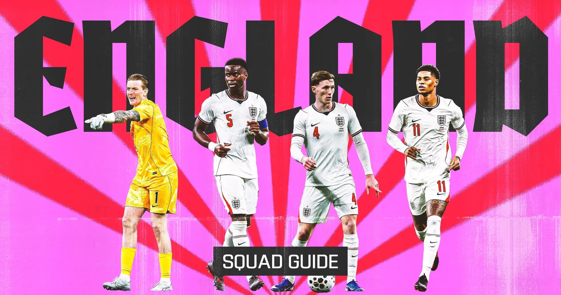 Jugadores de Inglaterra en guía de selección Jugadores de Inglaterra en guía de selección