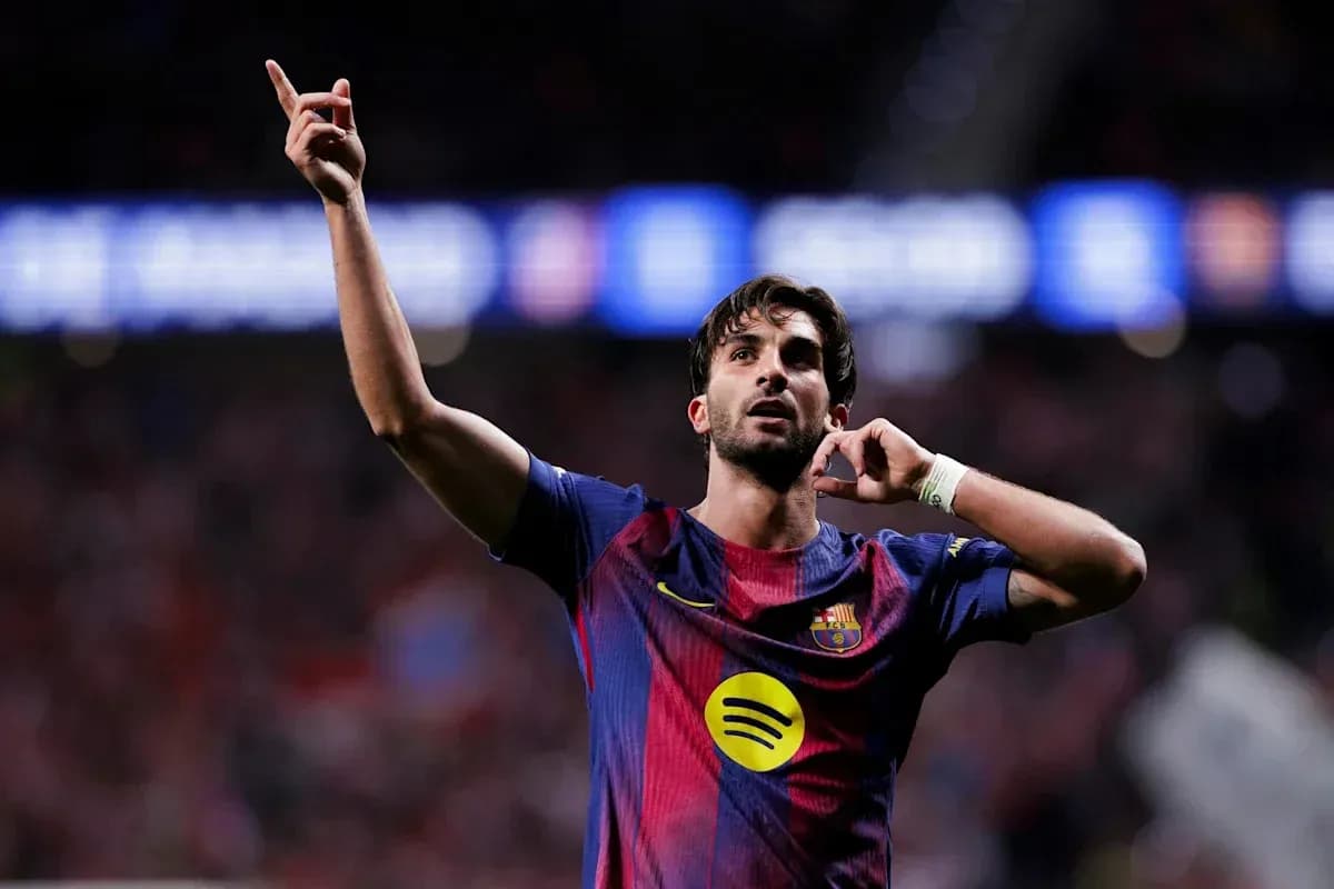 Jugador de Barcelona celebrando un gol en el estadio Jugador de Barcelona celebrando un gol en el estadio