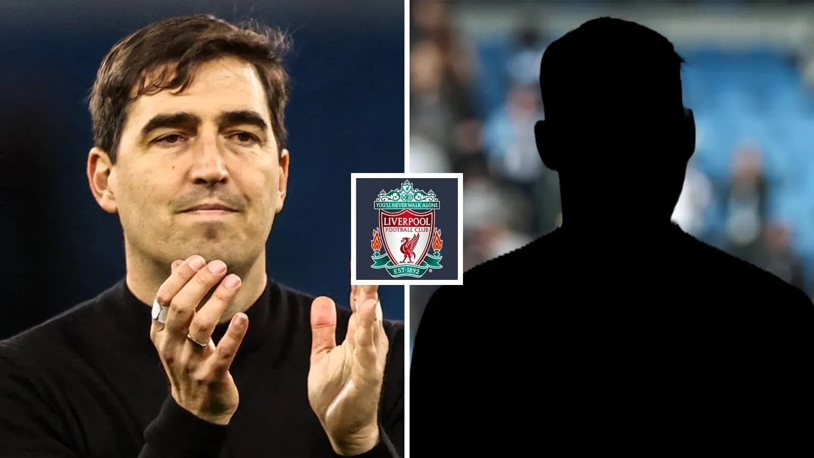 Entrenador aplaudiendo junto al logo de Liverpool Entrenador aplaudiendo junto al logo de Liverpool