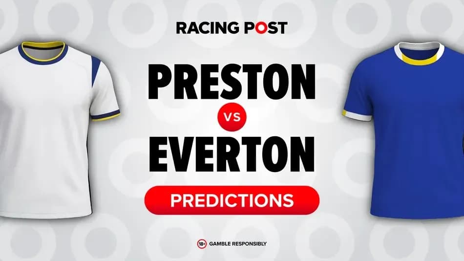 Camisetas de Preston y Everton con texto de predicciones Camisetas de Preston y Everton con texto de predicciones