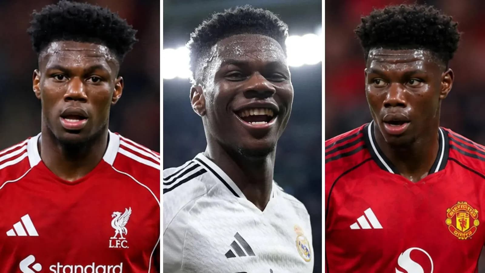 Jugador en tres camisetas de clubes diferentes Jugador en tres camisetas de clubes diferentes