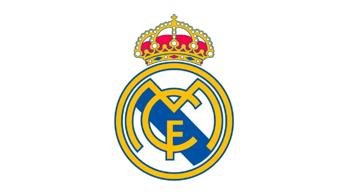 Logotipo del Real Madrid con corona en la parte superior Logotipo del Real Madrid con corona en la parte superior