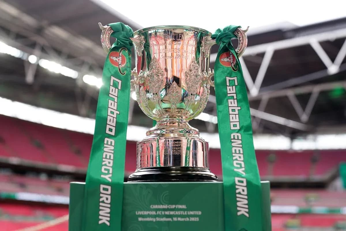 Trofeo de la Carabao Cup en estadio Wembley Trofeo de la Carabao Cup en estadio Wembley