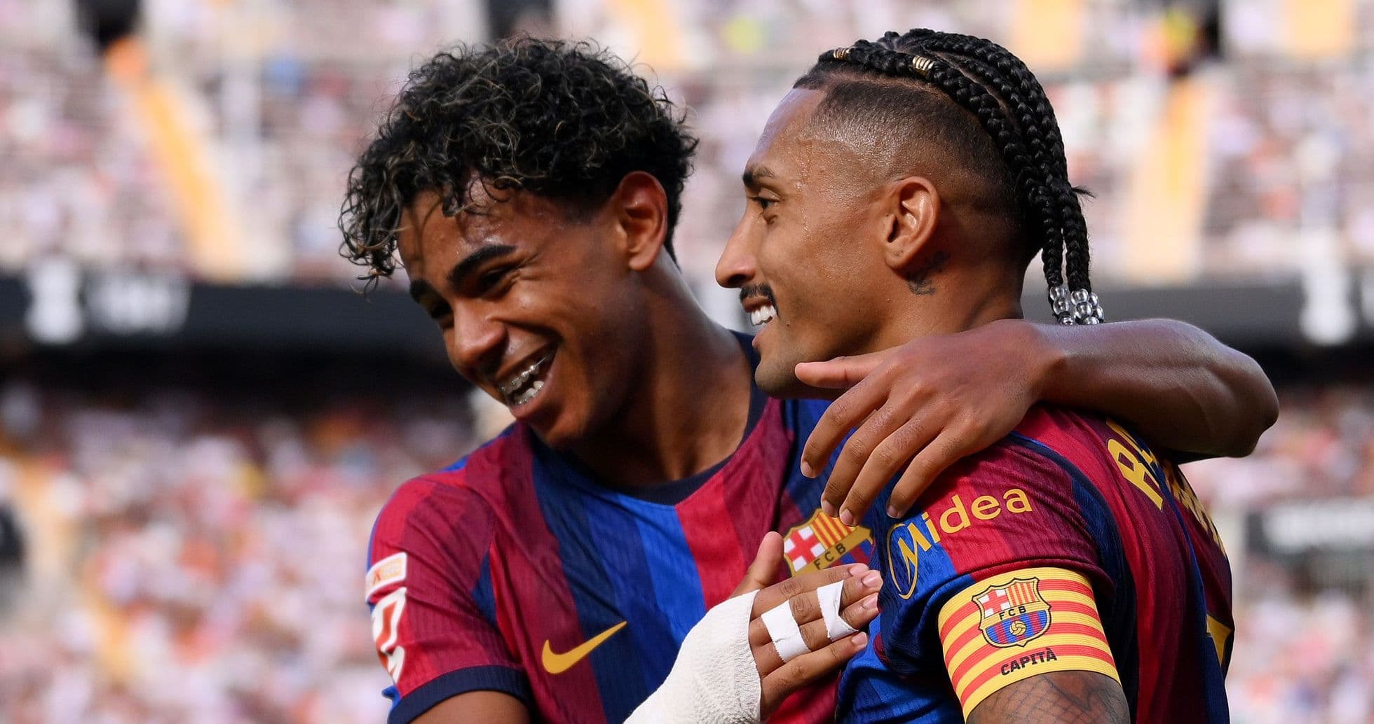 Raphinha iguala récord de Messi y Lamine Yamal anota doble en la goleada del Barcelona ante Valencia Raphinha iguala récord de Messi y Lamine Yamal anota doble en la goleada del Barcelona ante Valencia