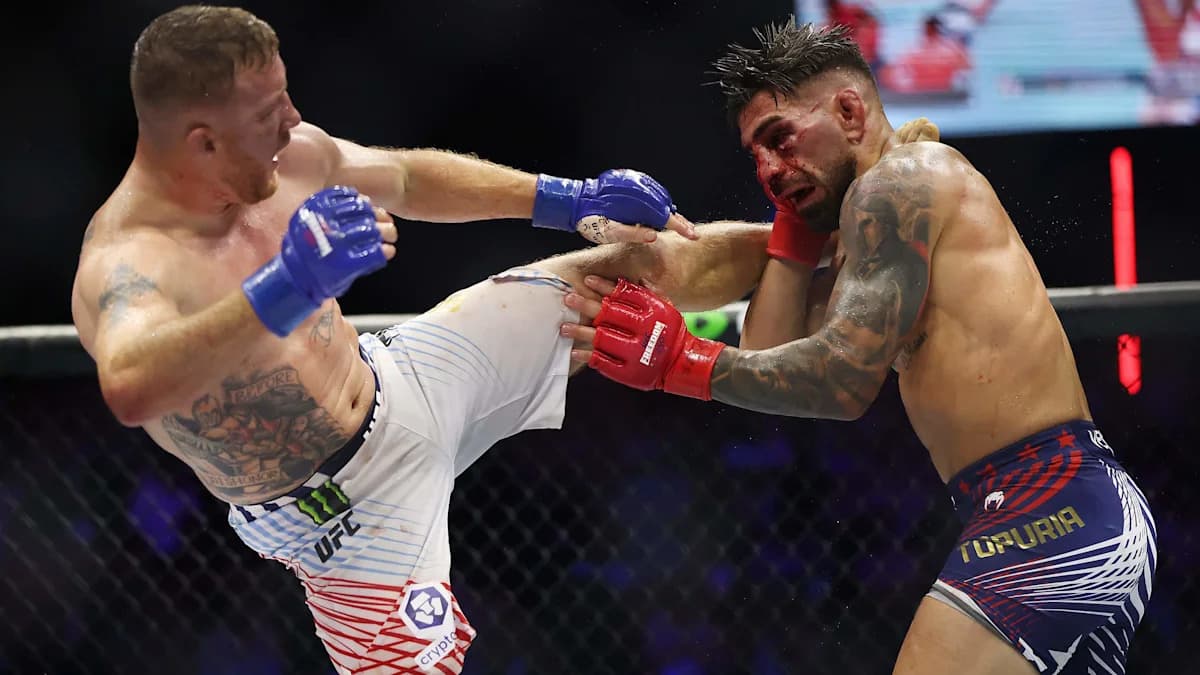 Justin Gaethje defiende a Ilia Topuria: 'No se rindió en el descanso' Justin Gaethje defiende a Ilia Topuria: 'No se rindió en el descanso'